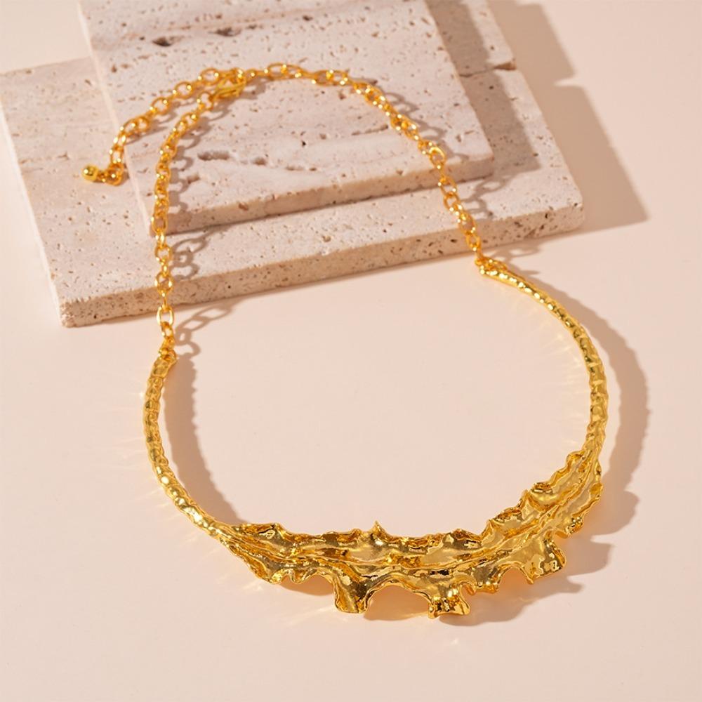 Aesthetic Leaf Chokers Necklace Collar Irregular Exaggerated Choker  Wedding