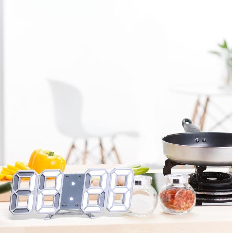 Clock 3D LED Digital Alarm Clock Wall Decor Time/date/temperature Display For Home/kitchen/office Clocks Decor Table Clocks