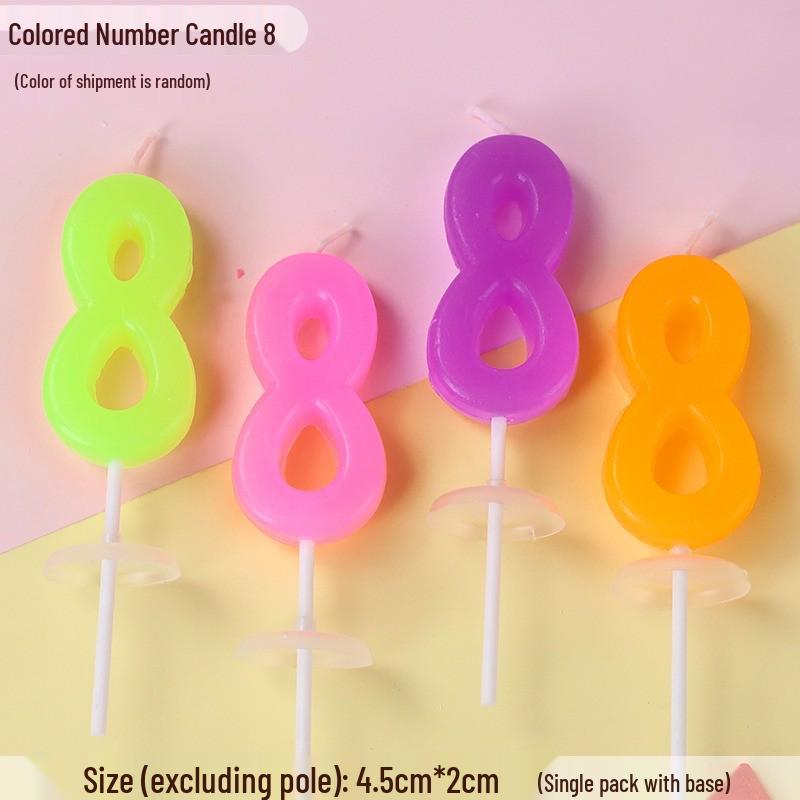 Gold Number Birthday Candles - Cartoon Cake Decorations for Kids' Parties