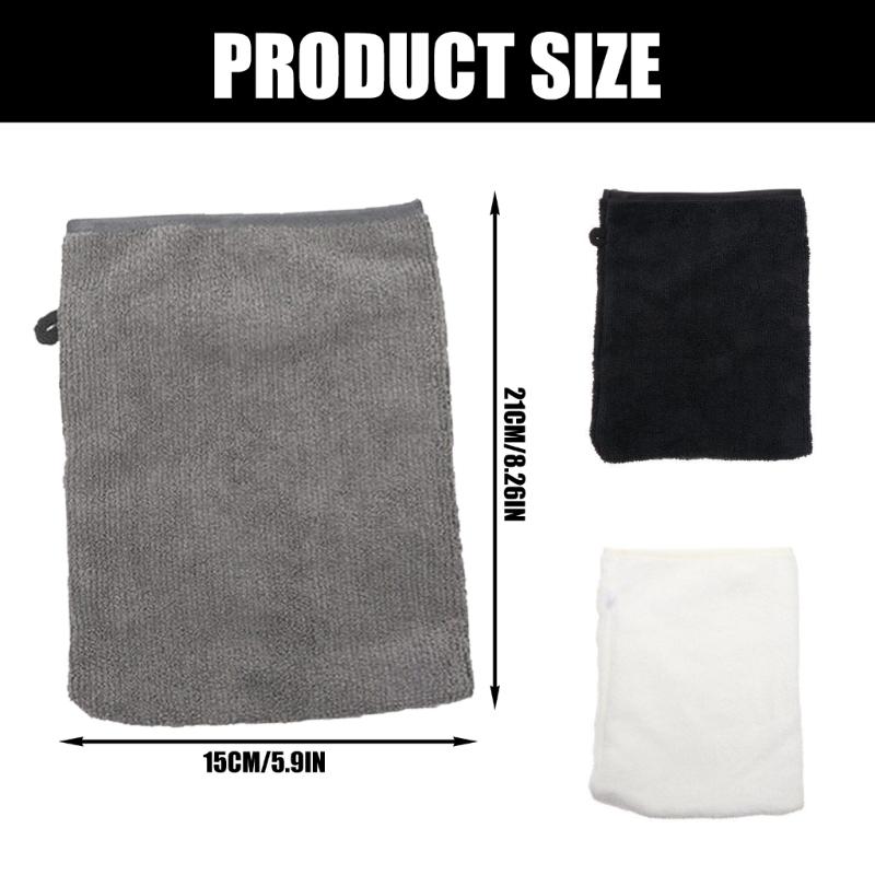 5Pack Microfiber Face Cleansing Gloves Soft Face Washcloths, Reusable Makeup Remover Wash Gloves Cloth 21x15CM