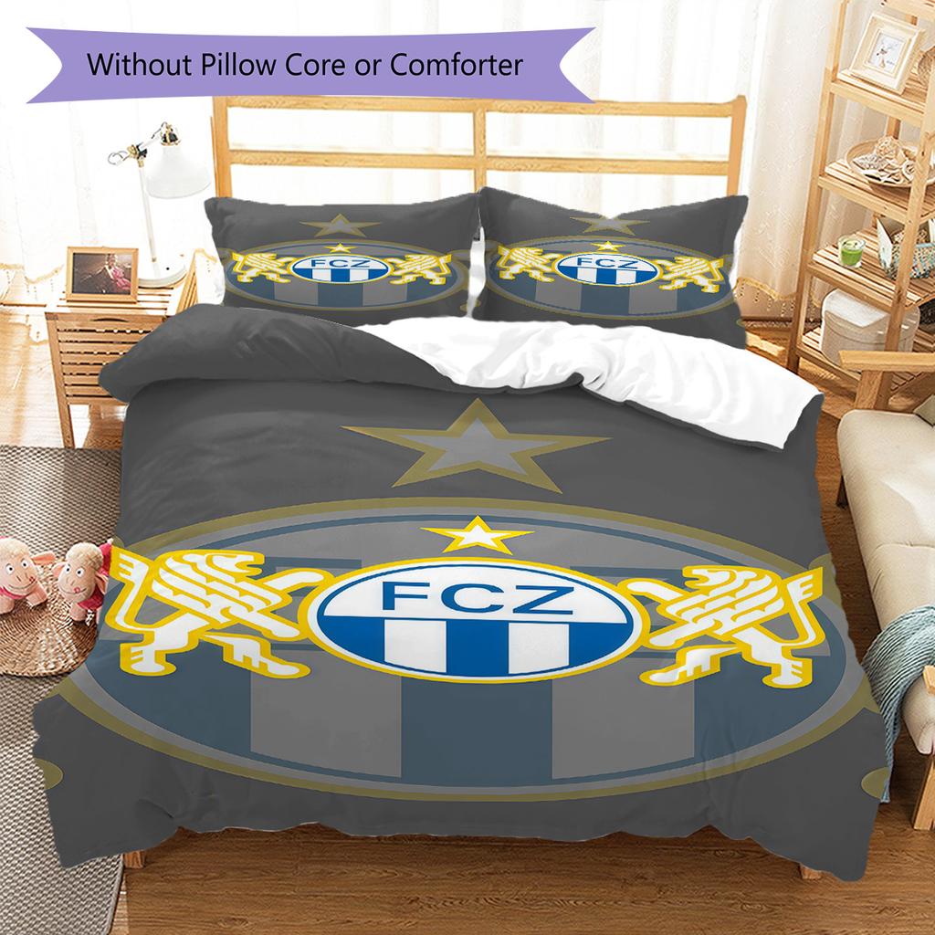 FC Luzern  Pattern Bedding Quilt Set Quilt Cover Pillowcase Home Decoration Birthday Gift (1 * duvet cover + 2 * pillowcase, without core)