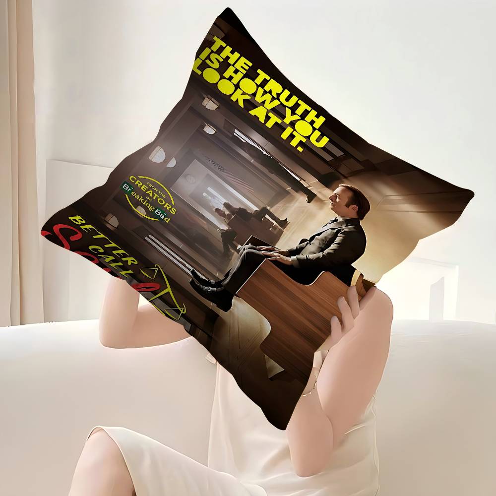 Classic Movie TV Better Call Saul Decorative Room Aesthetics Pillow Case Home Decor Bedroom Sofa Bed Couch Pillow Cover X