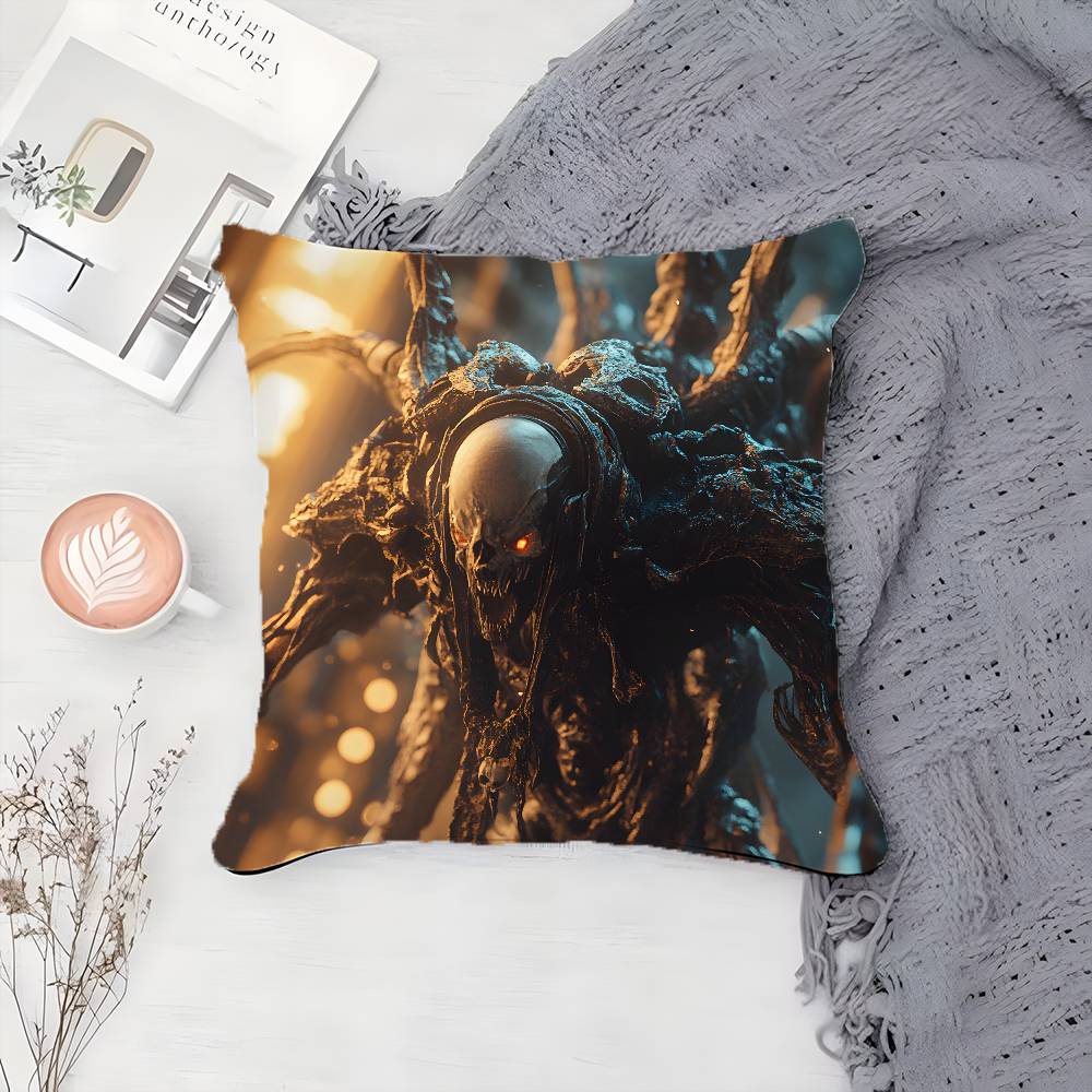 Space Soldier Marines W-Warhammer 40K-MT Pillow Case Printing Pillowcase Living Room Sofa Cushion Cover Bedroom Room Decor