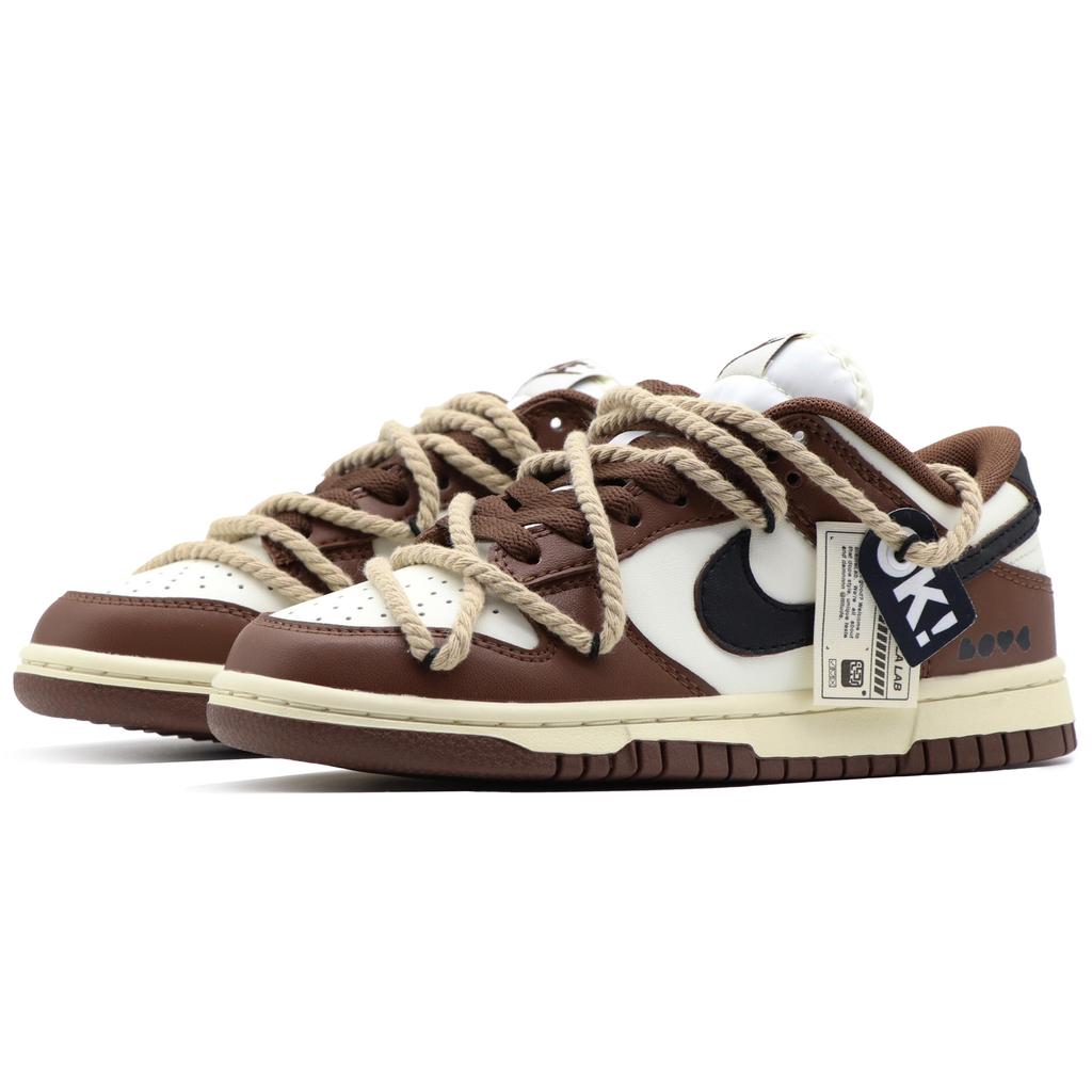 Nike Dunk Low Antiscivolo Resistenti all'Abrasione Scarpe da Skateboard Basse Donna Bianco Ambra DD1503-124(Team57-)