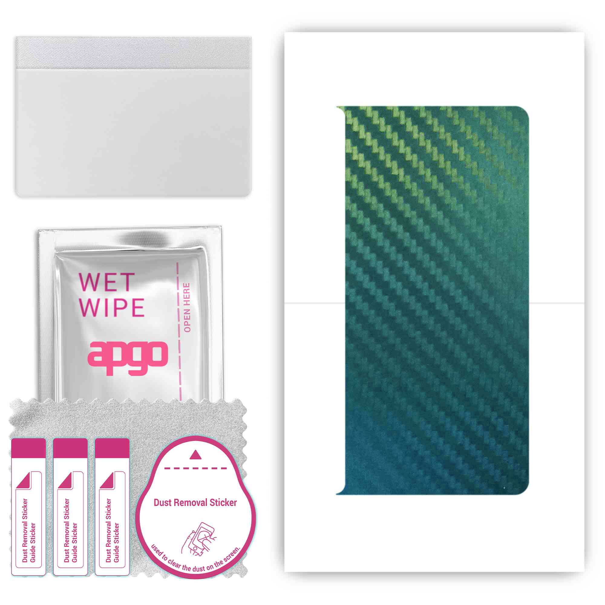 

apgo Protective Skin Sticker for the back compatible with Lenovo Tab Extreme, Wrap Film, Foil, Vinyl - Pattern Carbon Chameleon CAKA1