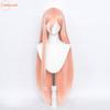 Wysokiej Jakości Peruka Makima Power Wigs 100cm Długa Różowo-Pomarańczowa Odporna na Ciepło Syntetyczne Włosy Peruka do Cosplayu Anime + Czepek pod Perukę