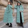 Women's 2024 Winter Korean-Style Hooded Knee-Length Slim Cotton Coat