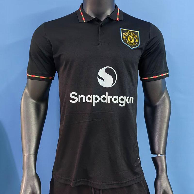 Футбольная футболка-поло с коротким рукавом Manchester United Fan Edition 26 (S-2XL) XL чёрный