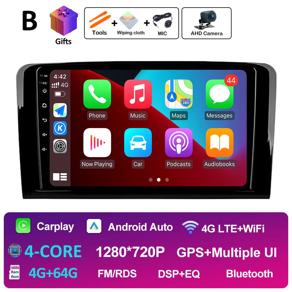 Player Radio Video Multimedia Auto Android 14 Pentru Mercedes Benz CLASS ML W164 Wireless Carplay Ventilator Răcire DSP Stereo Accesorii