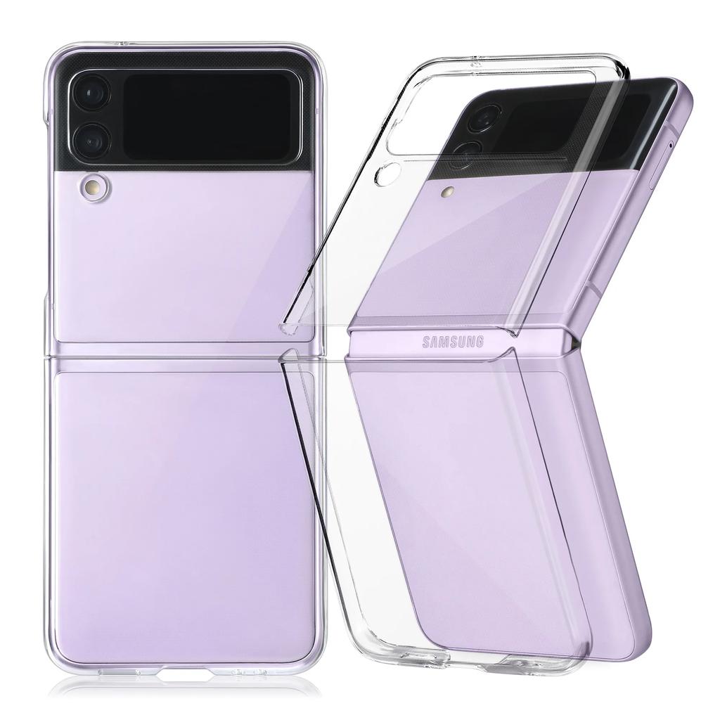 Clear Ultra Thin PC Case for Samsung Galaxy Z Flip 8 4 7 6 5 5G Flip7 FE Flip8 Flip4 Flip5 Flip6 Flip3 Flip 3 2 Anti-Knock Bag