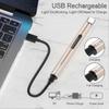 Electronic Candle Lighter Arc Windproof Flameless Usb Rechargeable Lighter With Safe Button For Home Kitchen Champagne Gold Old Model