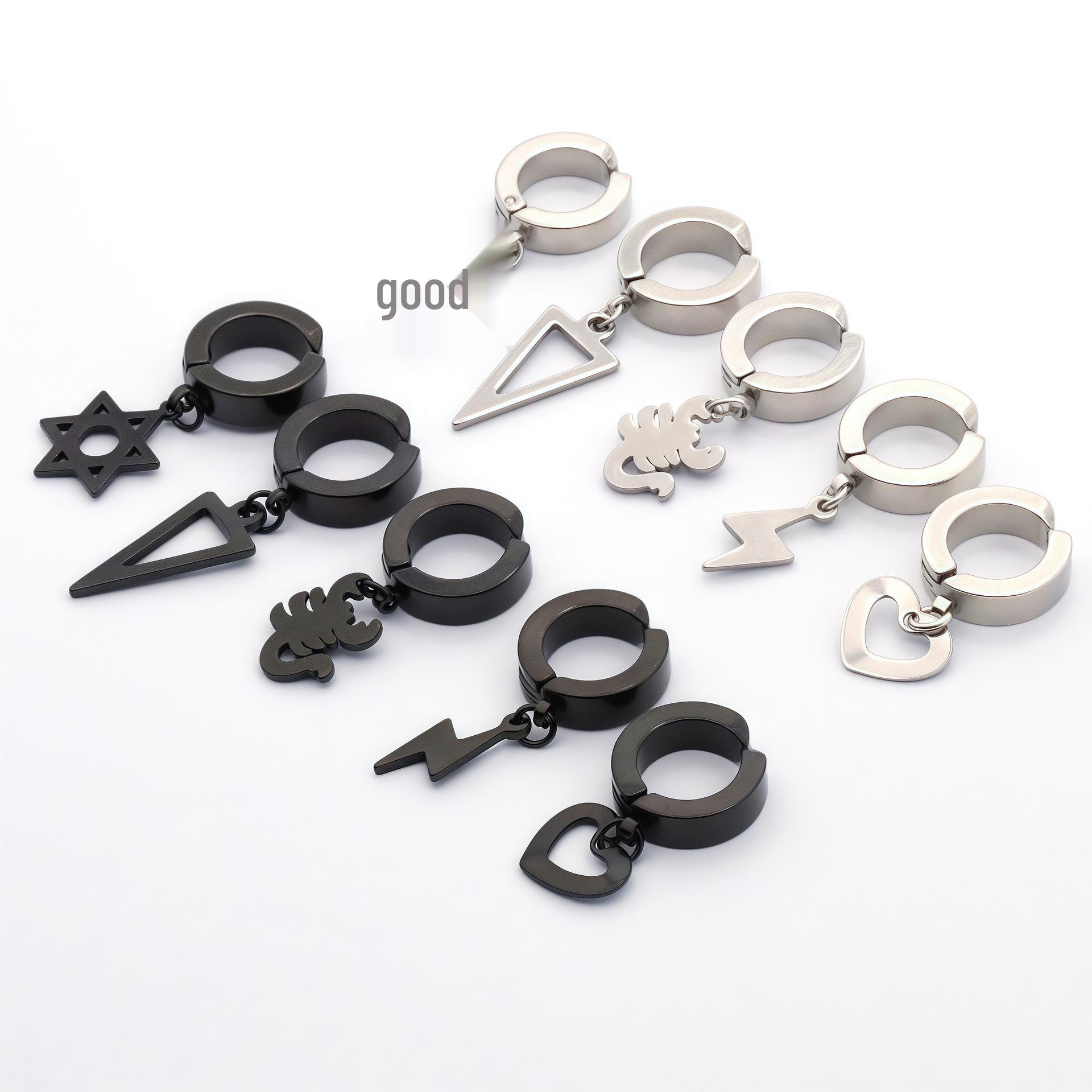 Stainless Steel Korean Style Trendy Unisex Ear Clip Earrings Scorpion стальной