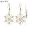 Christmas Snowflake Bracelet For Women  Metal Chain  Year Gifts Snowflake Earrings Xmas Party Jewelry Wrist Chain