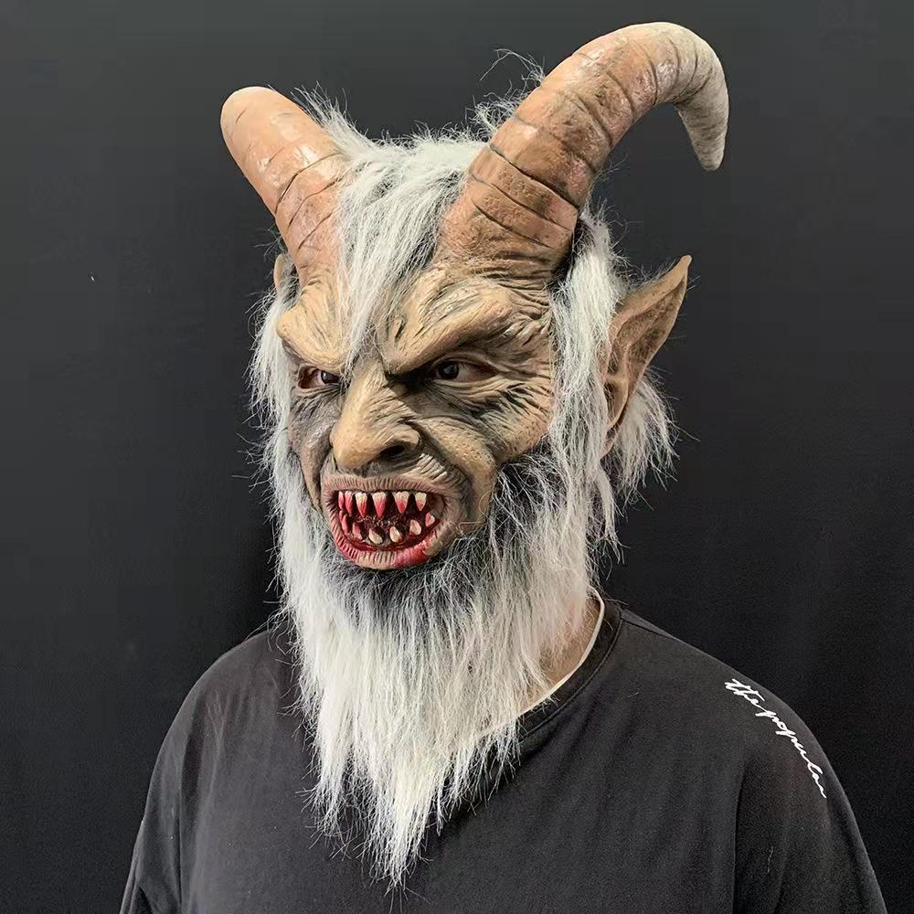 Maschera in Lattice di Lucifero - Volto Umano Horror Cosplay, Copricapo per Costume di Halloween
