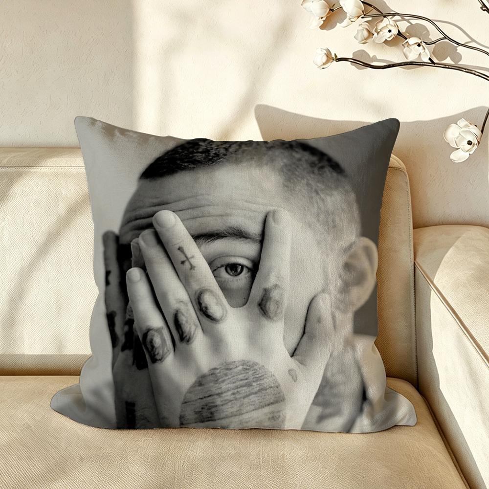 Music MMac MMiller Cushion Cover Pillow Case Antidustmite Pillowcase Silky Short Plush Sofa Cushion Cover hot
