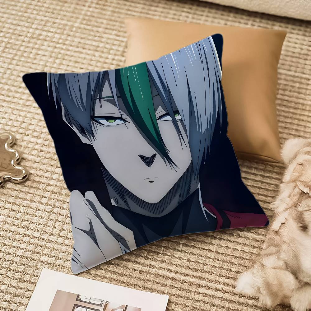 

Anime B-BlueLock Pillow Case Anti-dustmite Invisible Zipper Sofa Bed 12x12Inch