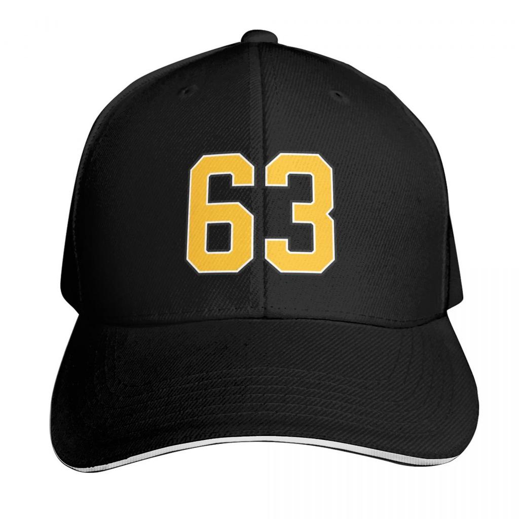 Yellow Number Lucky Sports Jersey Sixty Three Baseball Cap Sailor Cap for Unisex Sunscreen Luxury Caps Unisexs Baseball Womens