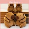 Baked Capybara Backpack Stuffed Toy Cuddly Sleeping Doll Children Gift Birthday