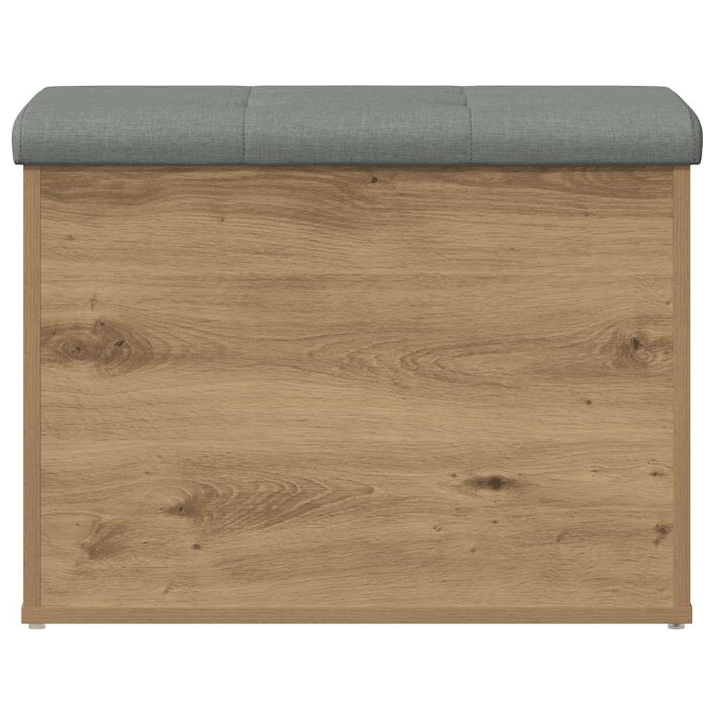 Storage Bench in Artisan Oak 62 x 42 x 45 cm Wood Based Material