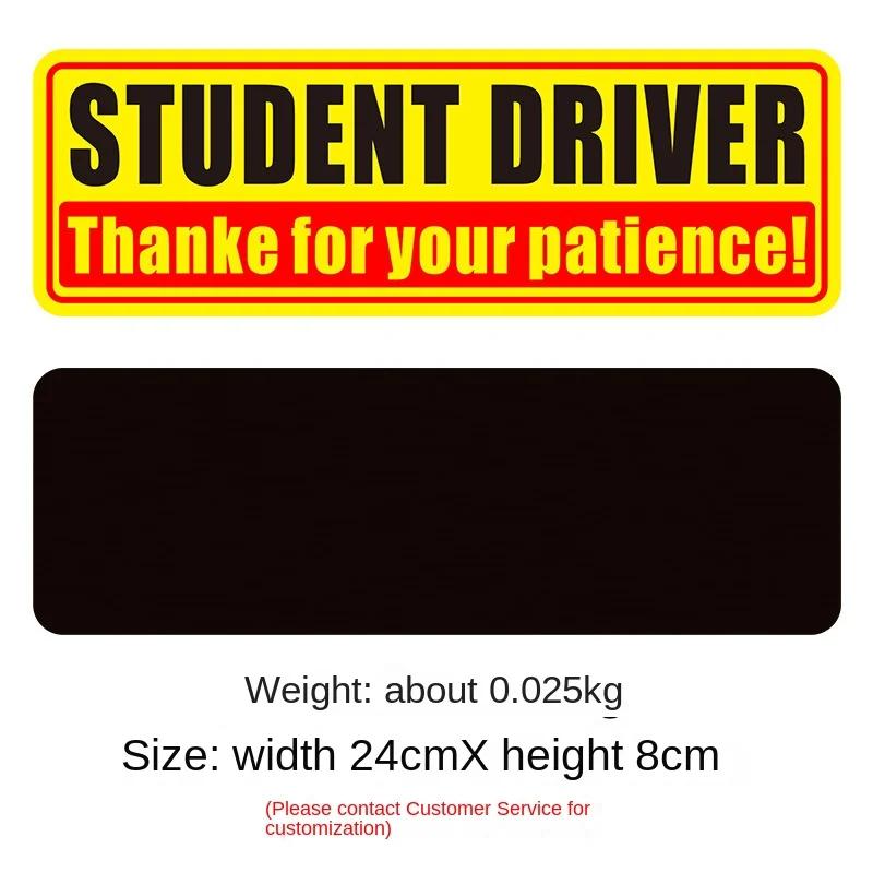 Novice Car Stickers, Logo Reflective Stickers Distance Keeping Tape Eye-catching Safety Warning Car and Truck Magnetic Stickers
