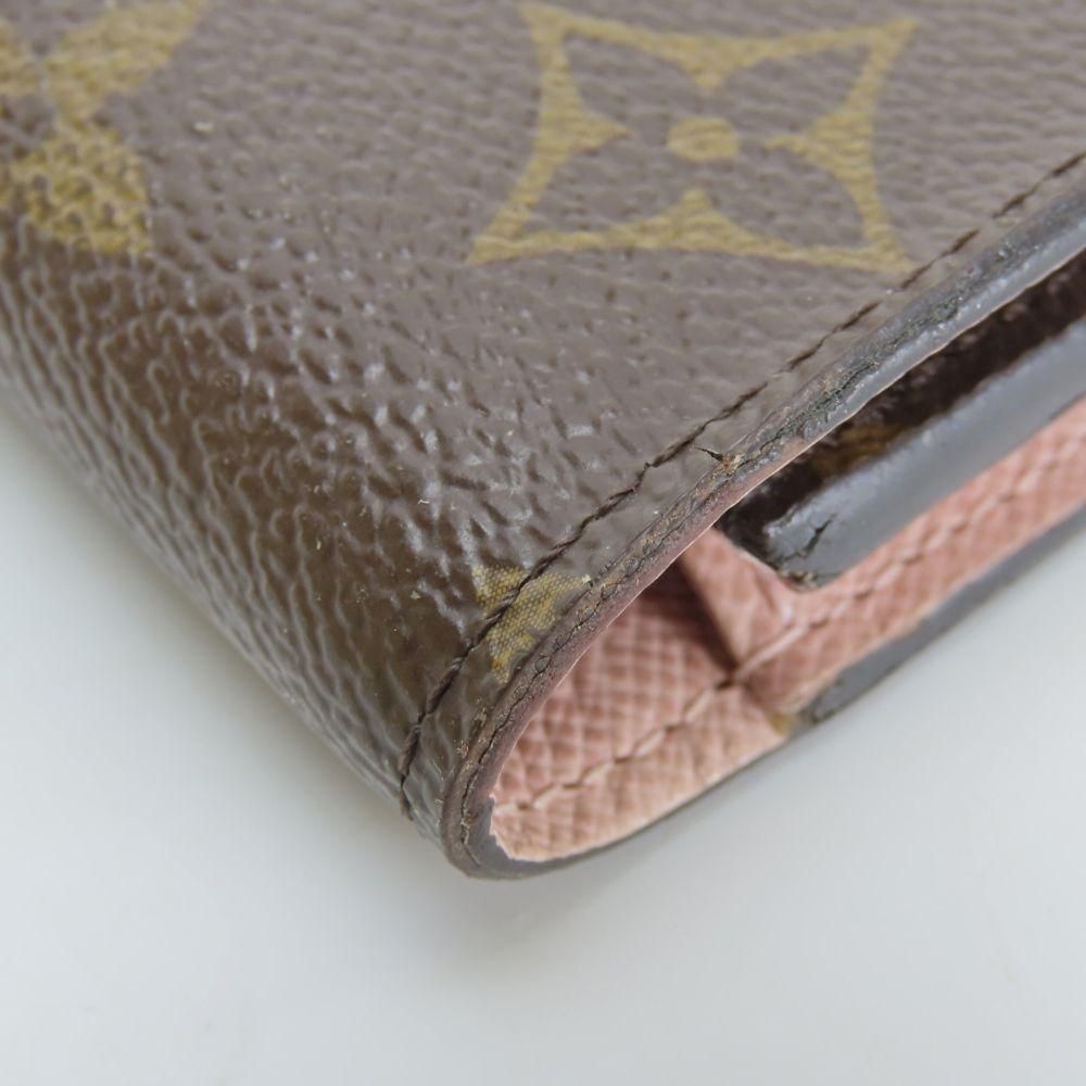 Used LOUIS VUITTON Purse Portefeuille Emily M61289 Monogram Brown Rose valerine Bifold Wallet