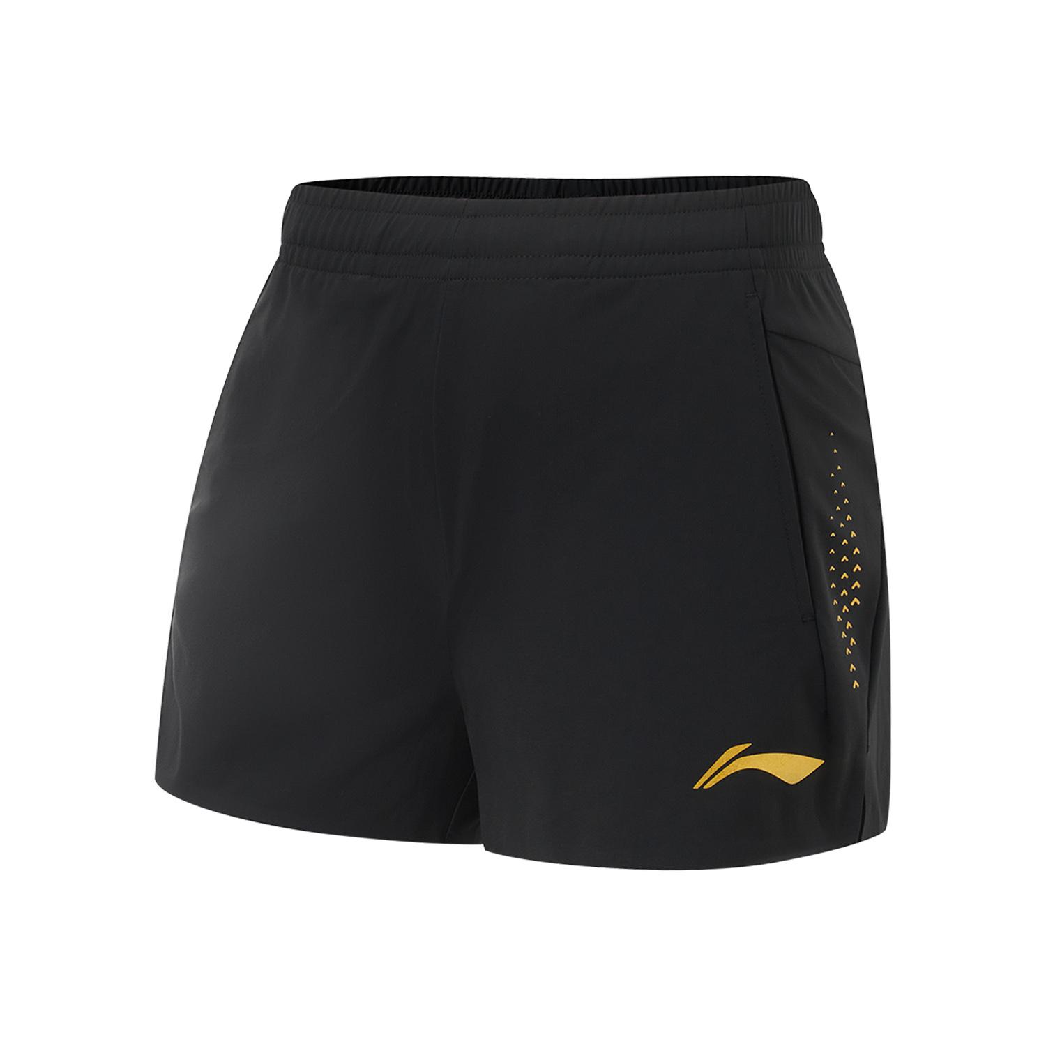 Li Ning Table Tennis Series Comfortable Breathable Sun Protection Sports Shorts Women Shorts Black AAPV060-1 S