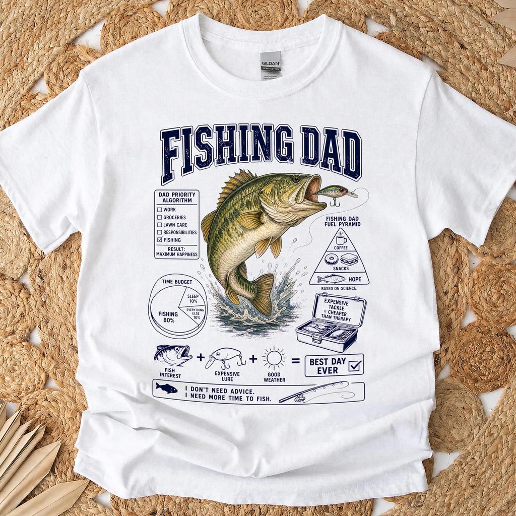 Funny Fishing Dad Shirt - Retro Sports & Fitness Gift - Sarcastic Fishing Dad Clothing