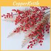 Ilex Berries Chinensis Lucky Bucket Ginkgo Leaves Plastic Material Flower
