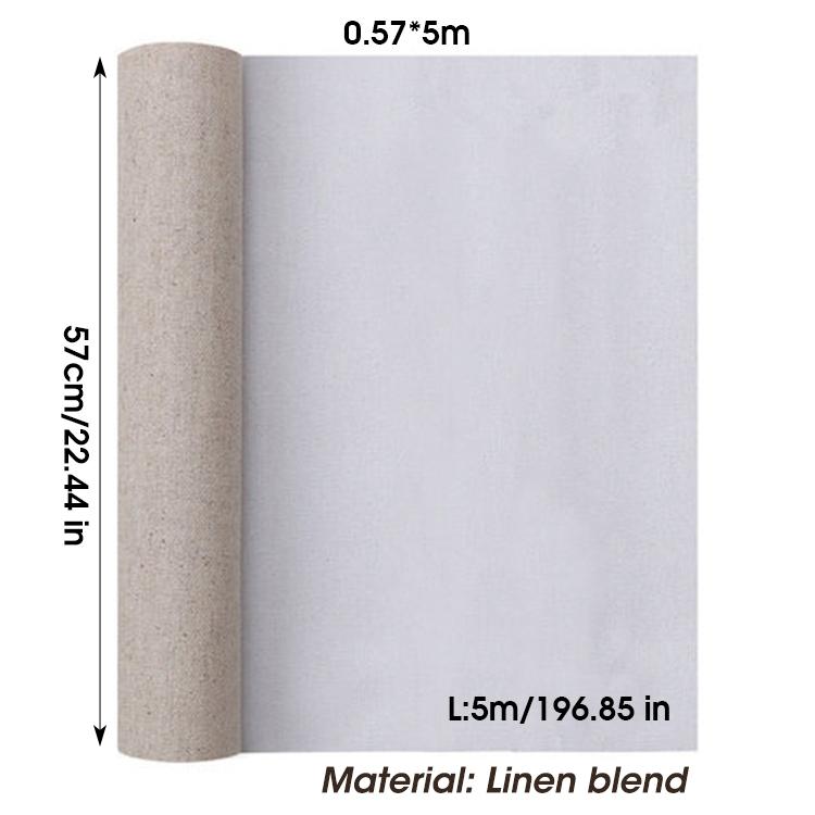 5m/Rolle Leinenmischung Öl Leinwand Rolle, Geeignet Für Ölmalerei, Acrylfarben, Malerei Kunstbedarf, 21cm 47cm 57cm 77cm Breite