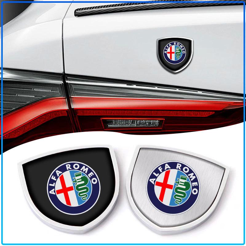 1Pcs 3D Metal Auto Door Shield Emblem Car Body Badge Sticker Styling For Alfa Romeo 147 159 Giulietta Giulia Mito Spider Alpha Nheadrest