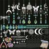 460Pcs DIY Suncatcher Making Kit - Crystal Prism Beads & Metal Charms For Rainbow Window Ornaments