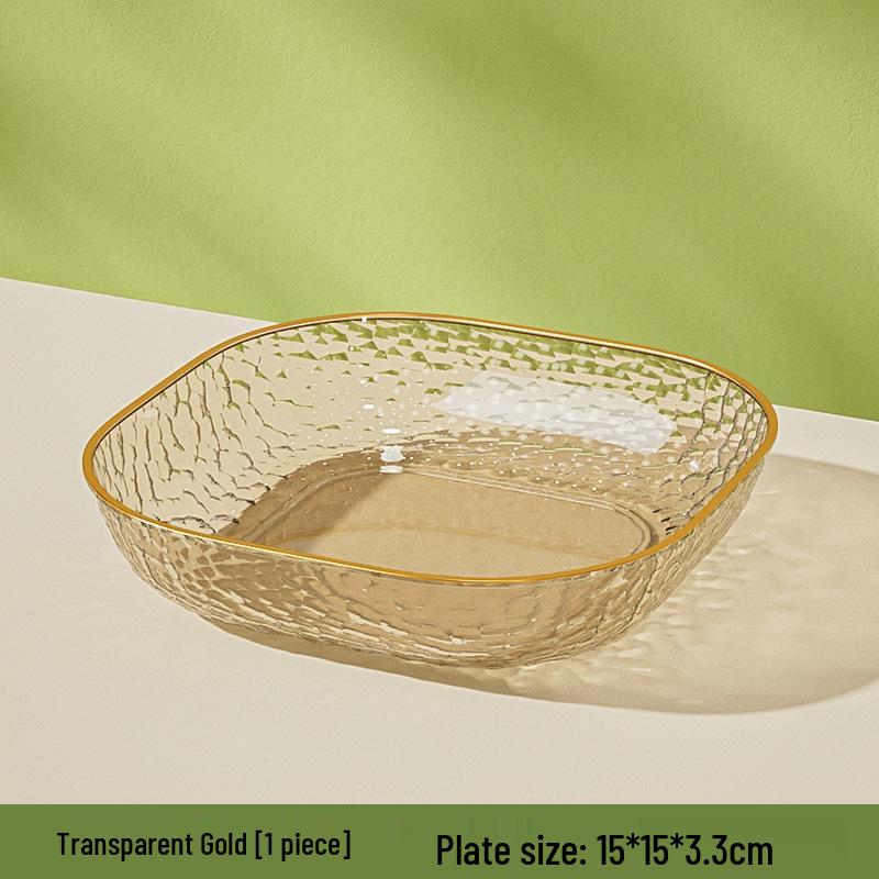 Luxury Plastic Bone Dish: Versatile Small Plate for Snacks, Fruits, Residue Storage, and Stir-Fry.