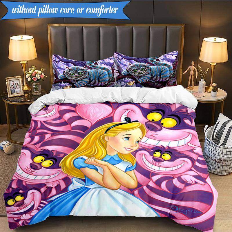 Alice and the Cat 3pcs K-pop Music Group Bedding set,Ideal for Bedroom, Dormitory,Including Duvet Cover And 2pcs Pillowcases,Fan Gifts