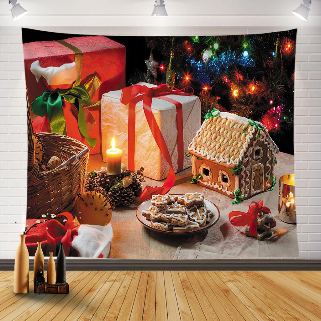 Wesołych Świąt gobelin dekoracyjny do domu na choinkę bożonarodzeniowa dekoracja ścienna salonu tkanina w tle