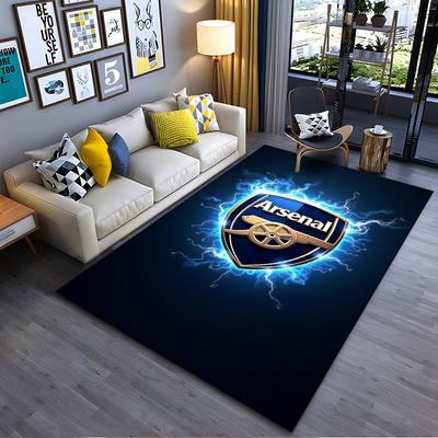 "Arsenal Logo Teppich mit Blitzeffekt für Wohnzimmerdekoration" Geeignet für den Einsatz als Anti-Rutsch-Matte für Wohnzimmer, Schlafzimmer, Sofas