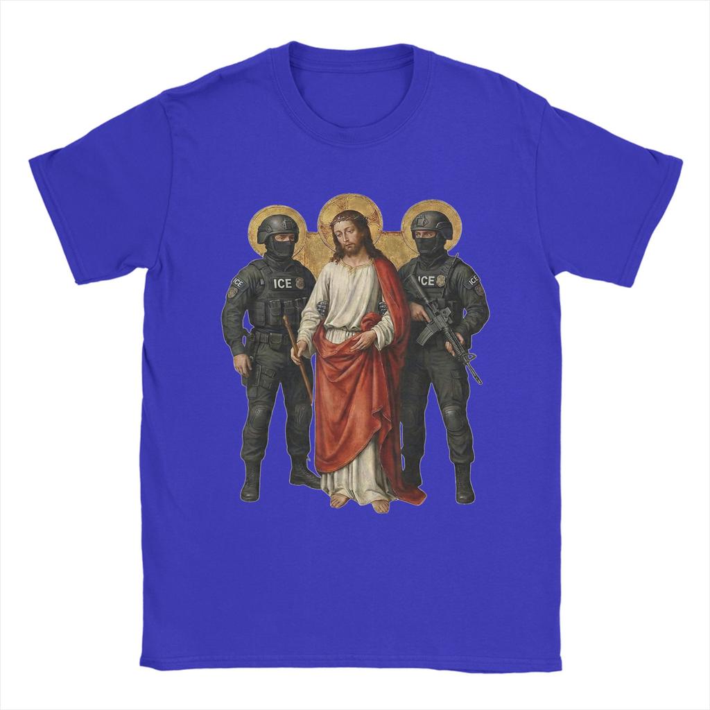 Ice Jesus TShirt Summer Hip Hop TShirts Unisexs Cotton ONeck Plus Size 5XL Clothing ShortSleeved Vintage Tshirt