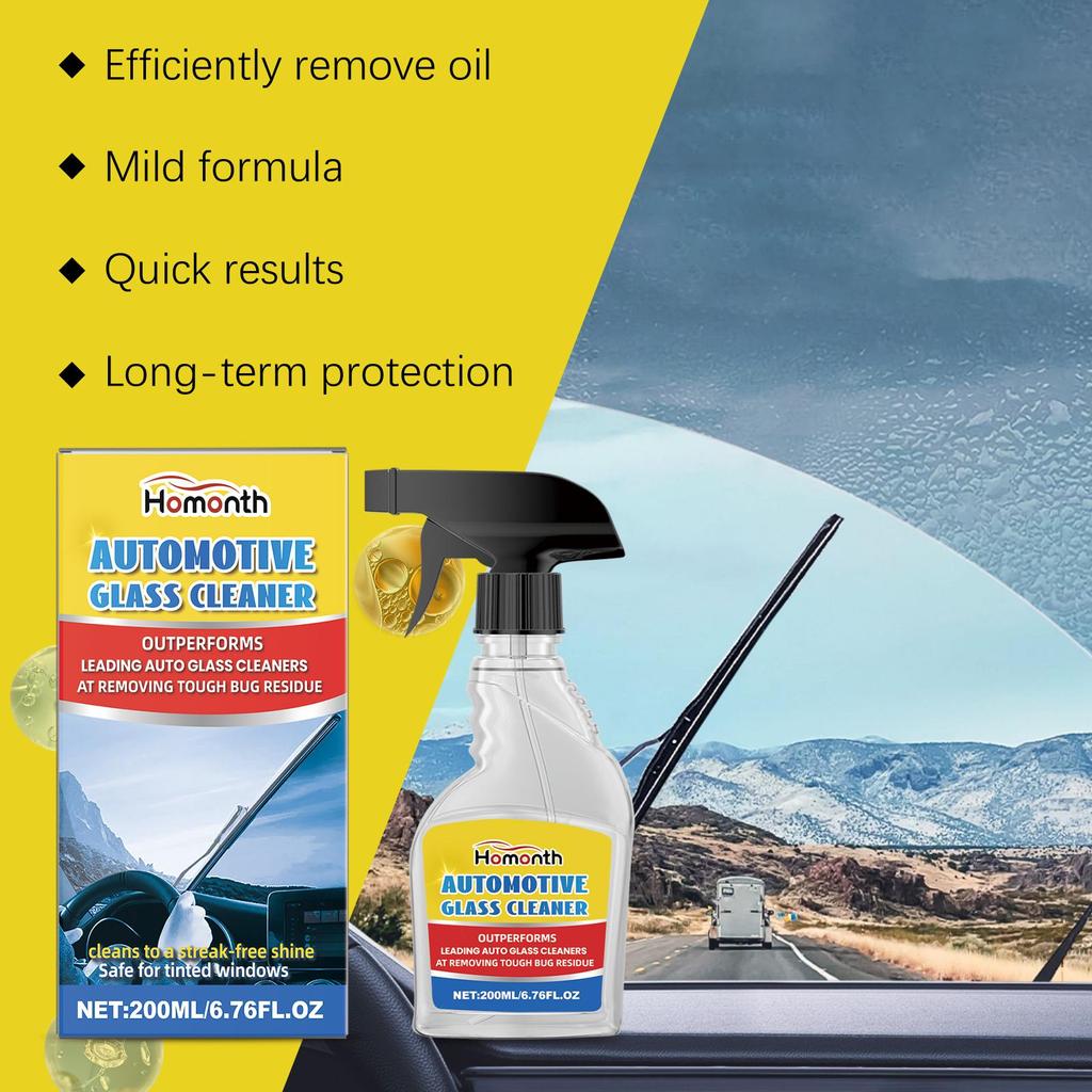 Homonth Auto Glass Cleaner Auto Glass Stain Remover Waterproof Cleaning Car Window Rainproof Clear Vision