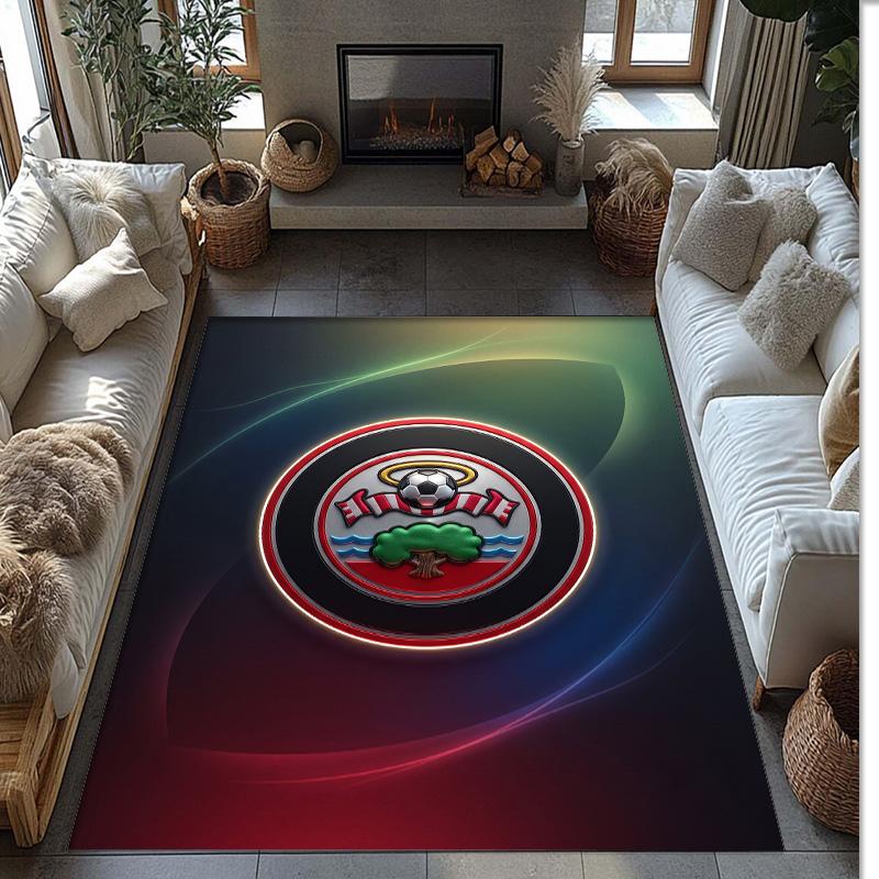 Tappeto in Velluto di Cristallo con Stampa del Southampton Football Club, Comodo Assorbente d'Acqua Antiscivolo per Pavimenti Interni