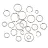 50pcs Stainless Steel 1/1.2mm Thick 6 8 10 12 14mm Twist Open Jump Rings for DIY Jewelry Making Findings for Earrings Necklace