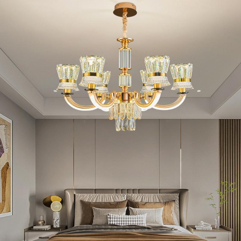 Lampadario di Cristallo Luce Soggiorno Moderno Semplice Atmosfera Camera da Letto Sala da Pranzo Luce Lampadario Soggiorno