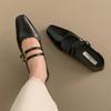 Fashion Bailamos 2025 Spring New Women Flats Fashion Ballerinas Flat Heel Casual Ballet Shoes Square Toe Shallow Ladies Mary Jane Shoes