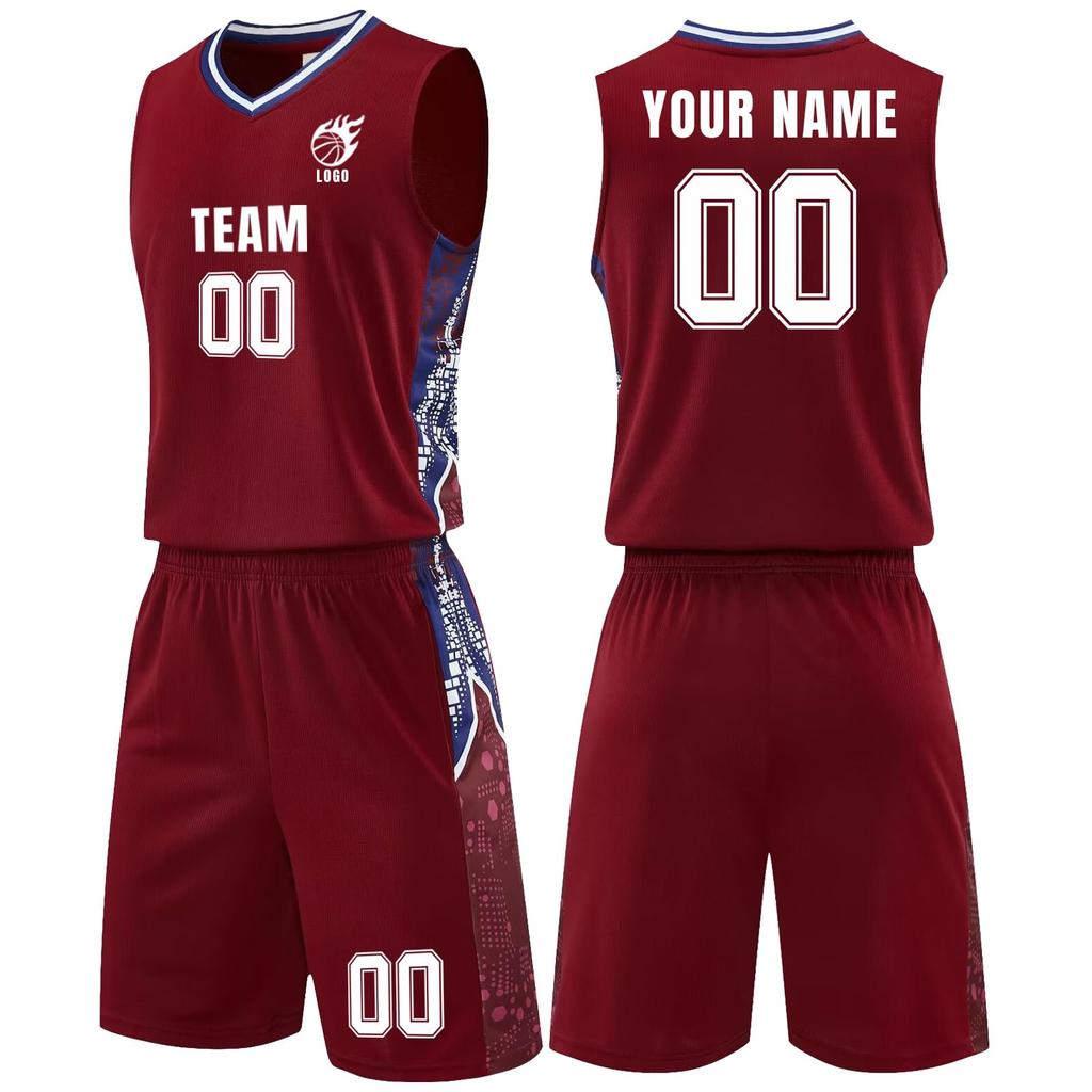 Anpassbares Basketball-Trikot und Shorts-Set Personalisierte Teamuniformen Ärmellose Sportbekleidung Leichtes atmungsaktives Gewebe für Erwachsene und Jugendliche
