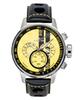 S1 Rally Chronograph GMT Leather Strap Yellow and Black Dial Quartz 48616 100M Men's Watch