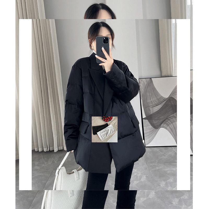

Women s 2025 Winter Black Stylish Down Cotton Jacket - Fashionable, Warm & Slim Fit M