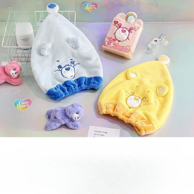 Urocza czapka księżniczki Miś do mycia twarzy i włosów, damska chłonna czapka kąpielowa z aksamitu koralowego, czapka na suche włosy zapobiegająca wypadaniu włosów