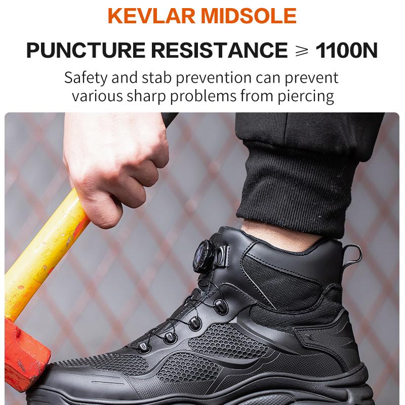 Waterproof Safety Sneaker For Men Work Shoes High Breathable Safety Shoes Man Anti Puncture Industrial Indestructible Work Shoes