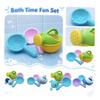 Baby Bath Toys Watering Can Scoop and Spinner Set Safe Plastic Bathing Toys for Infant Toddler Water Play and Sensory Development