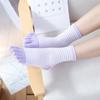 Pure Cotton Socks, Autumn and Winter Women's Five-finger Socks, All-cotton Thin Strip Thick Mid-calf Socks