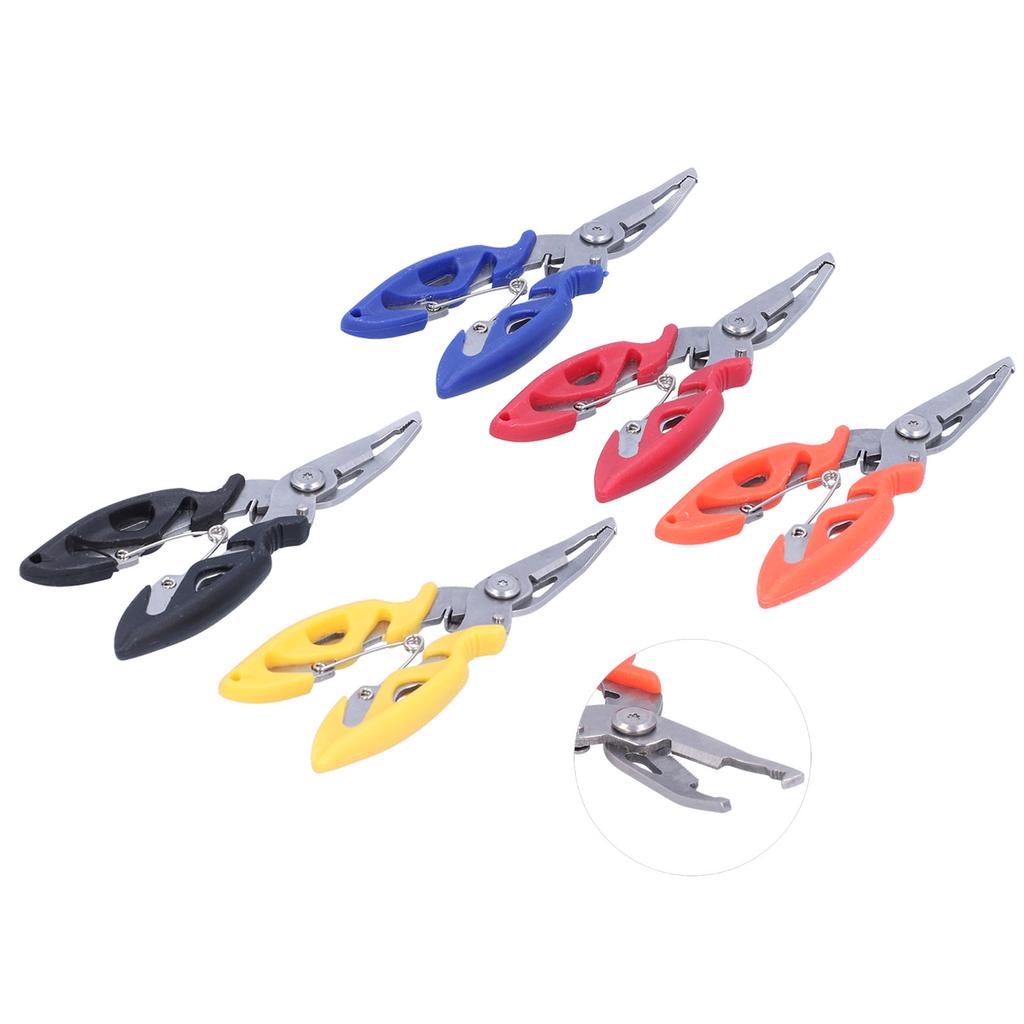 5Pcs Stainless Steel Fishing Pliers Hook Remover Multifunction Lures Curved Scissors