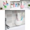 Elegant Home Bathroom Toothbrush Holder In Solid Colors With Wall Mount Suction Cup